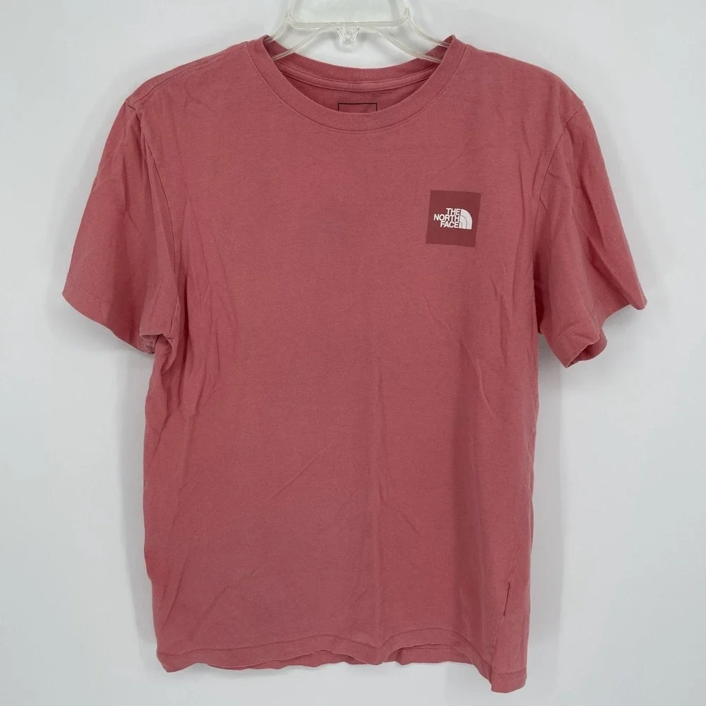 The North Face Men's Rose‎ Pink  Box Logo Short Sleeve Graphic T-Shirt Size S